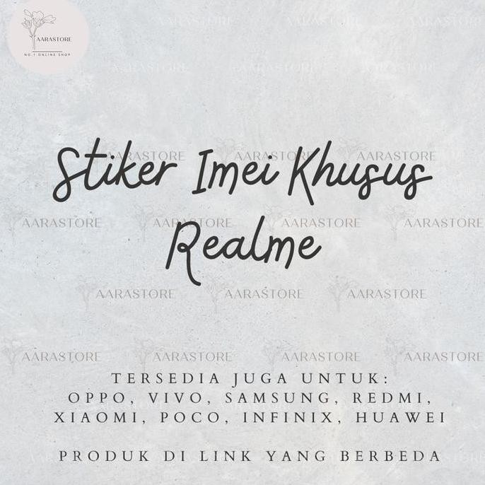 

Df381>> Stiker Imei Untuk Khusus Realme (Untuk Di Dus)