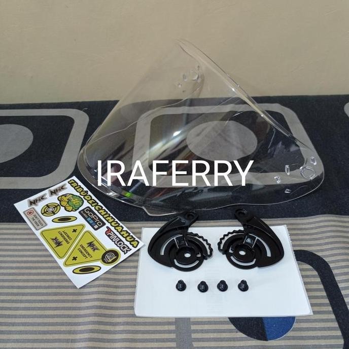 NEW - kaca helm nhk r6 warna putih bening