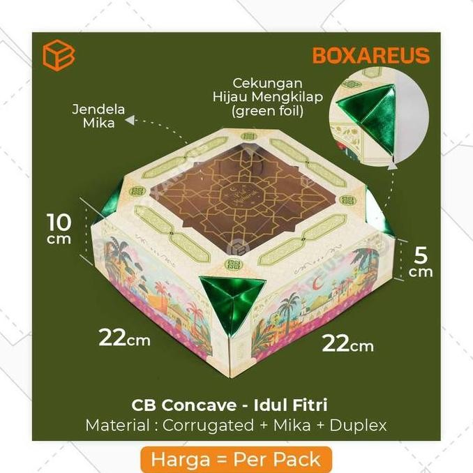 

PROMO DISKON - Cake Box Dus Kue Hampers Idul Fitri Packaging Lebaran | CB Concave IF