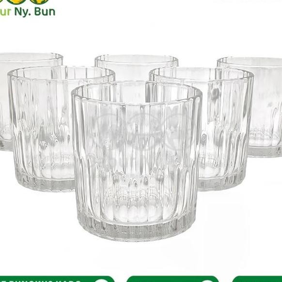 Gelas Minum Picca Set Isi 6 Pcs Gelas Kaca Kristal Korean Aesthetic