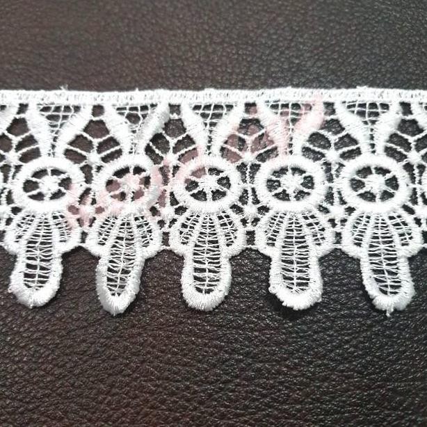 

`````````] Renda Giper / Gyper Bordir Kode 32907 - Putih (15 Yard)