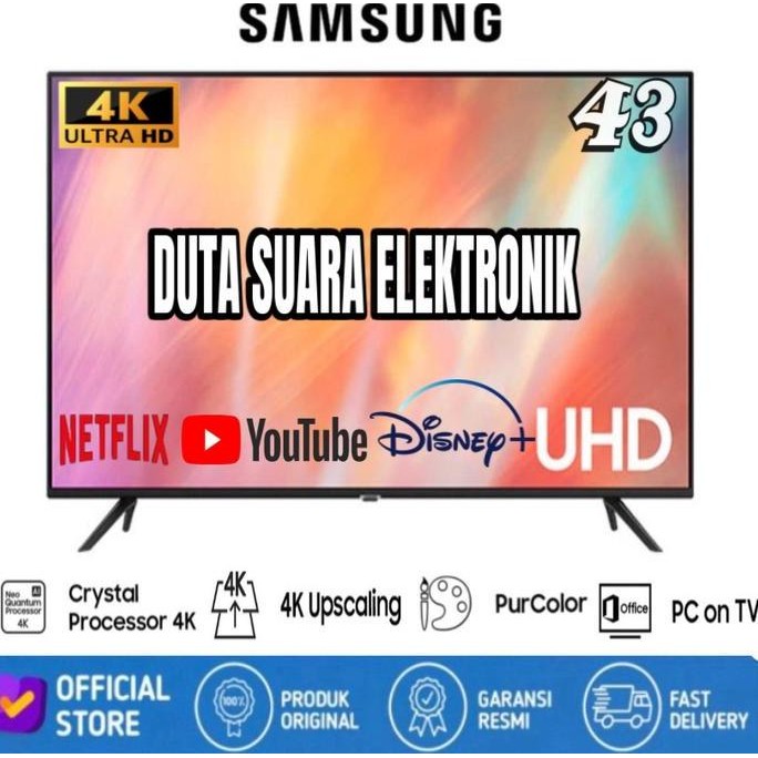 Led Tv Samsung Tv 43Au7002 Smart Tv Led 43 Inch Crystal Uhd 4K