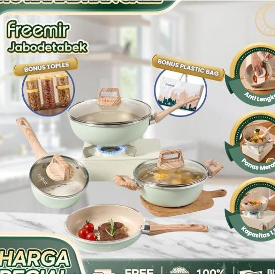 

Mega Set Hampers Freemir Set Hampers Lebaran 4 Pcs Wajan Hijau 26202016Cm Toples Kaca 5 Pcs Wajan Anti Lengket Lapisan Granit Alat Masak Lengkap Peralatan Penggorengan Bonus Special Plastic Bag Paket