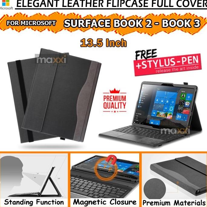 BEBAS ONGKIR - Microsoft Surface Book 2 3 13.5 Bookcover Flipcover Case Kesing Sleeve
