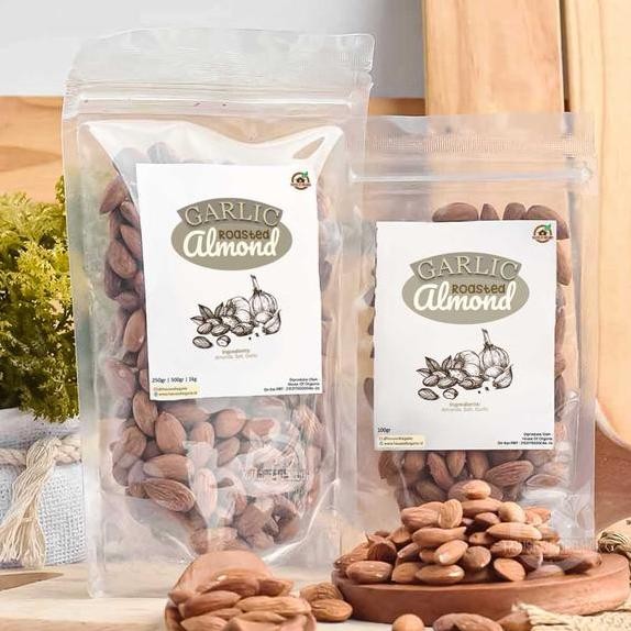 Garlic Roasted Almond Almond Panggang Bawang Putih 250 Gr Kacang