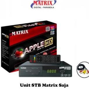 Matrix Merah Hitam Apple Set Top Box STB DVBT2 Penerima Siaran Digital