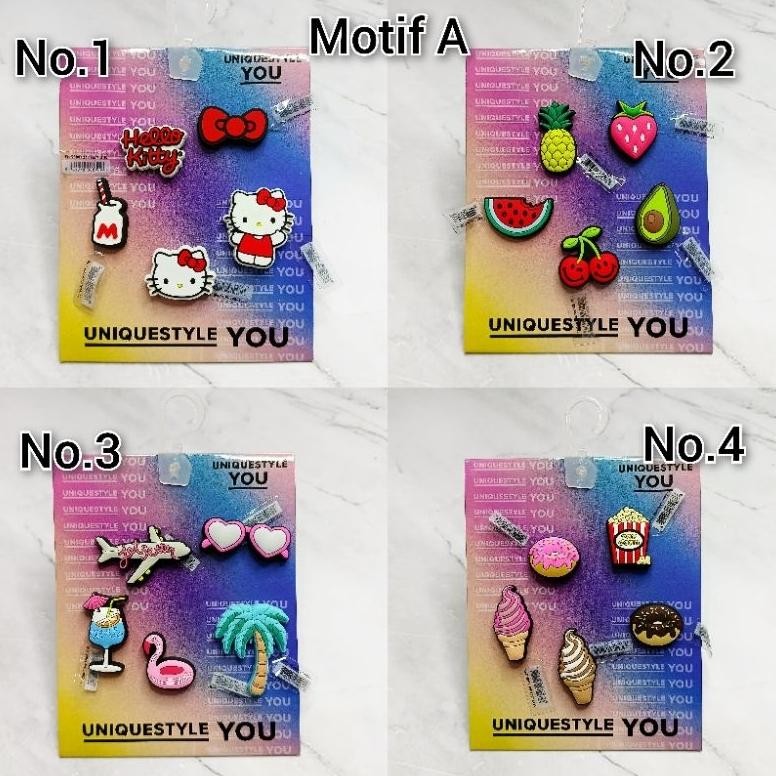 Jibbitz Aksesoris Sandal Per Set Jibbitz Emboss Hiasan Sandal