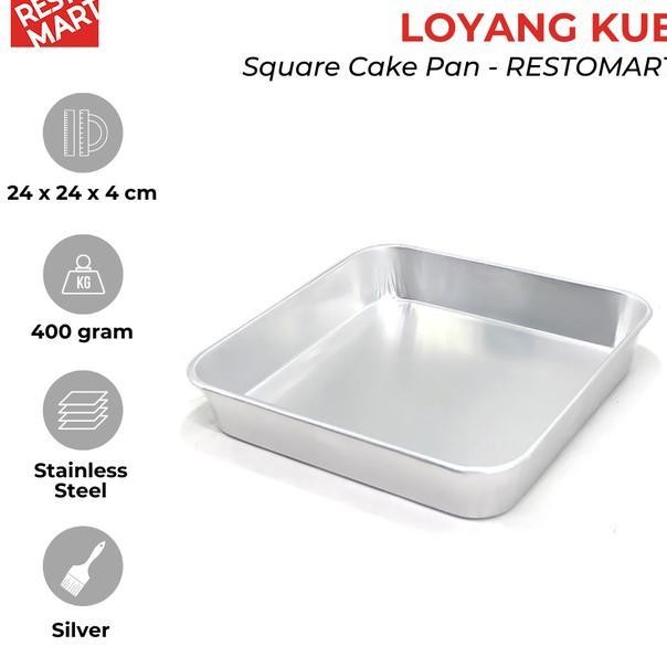 

Loyang Kuesquare Cake Pan Restomartalumunium0611074