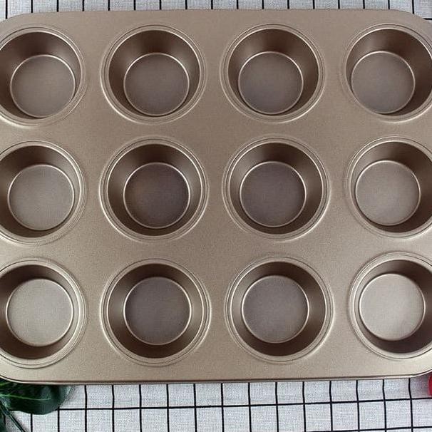 

Loyang Teflon Cupcake Muffin Isi 12 Anti Lengket