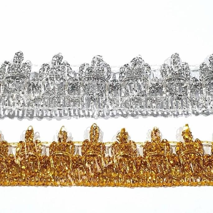 

hanya disini] Renda Emas / Perak / India 511 (Lebar 2 cm - Panjang +/- 17 Yard)