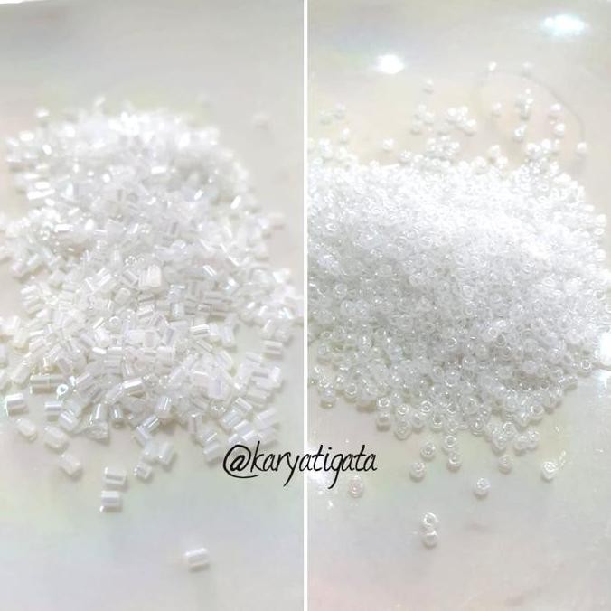 ,,,,,,,] Mote Manik Payet Bambu Pendek Semi Jepang KING - Putih Susu (10 gr)