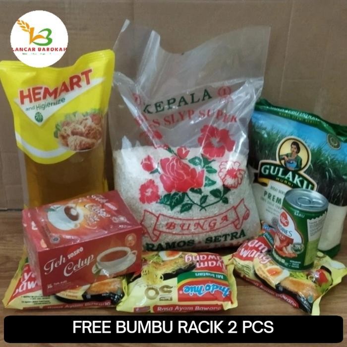 

HSS Paket sembako Paket Parcel Bagi-Bagi free bumbu racik 2pcs