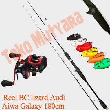 Set Pancing BC Audi dan Joran Aiwa Galaxy 180cm Bonus Softfrog