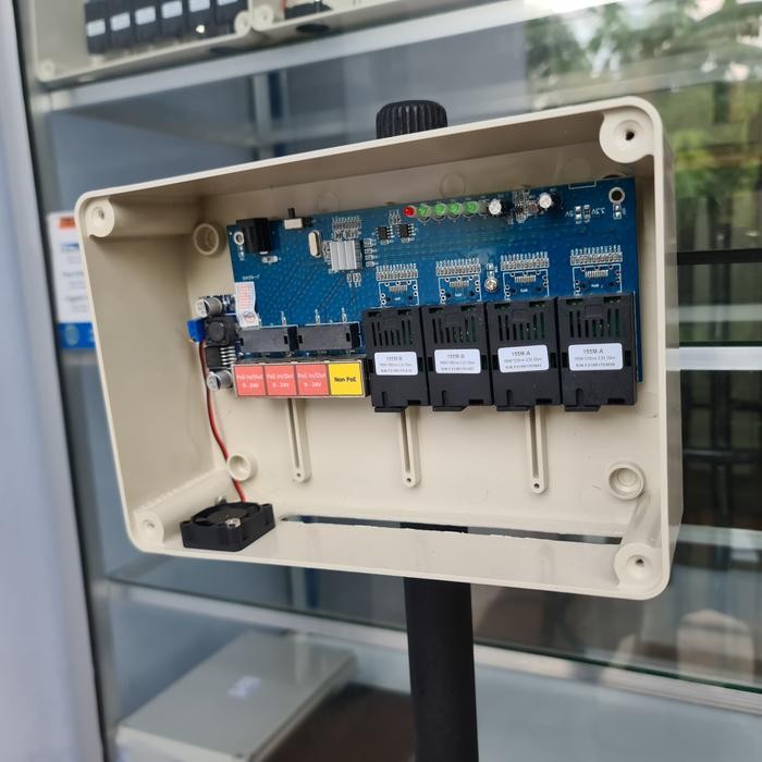 HSS ODP [Converter Fiber Optic] 4FO 4LAN support PoE