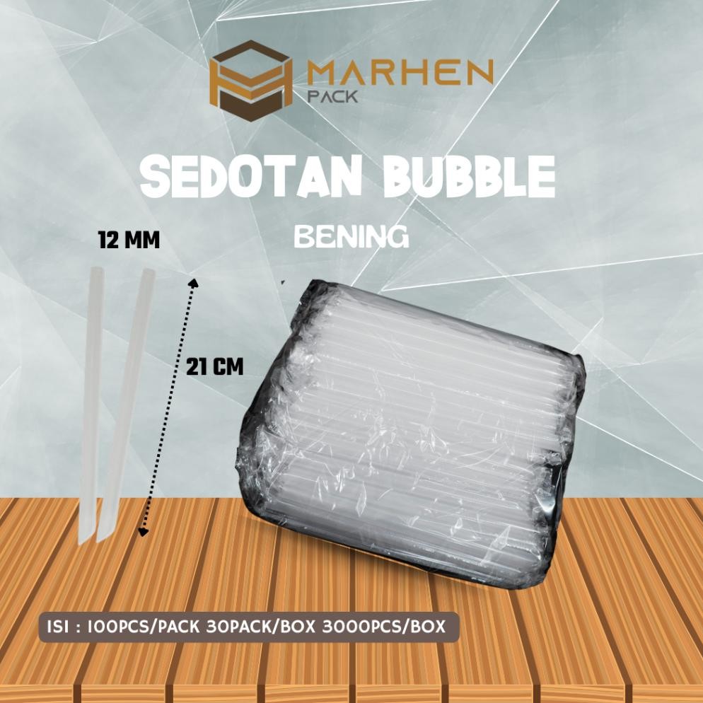 Bisa Cod Sedotan Teh Poci 6Mm / Sedotan Bubble 12Mm / Sedotan Buble 12Mm Higienis / Stirrer Sedotan 