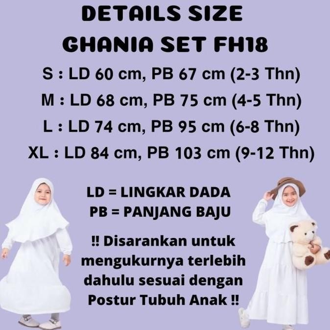 baju gamis anak perempuan putih polos