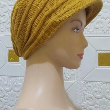 ciput rajut turban nenek pake pet/topi premium