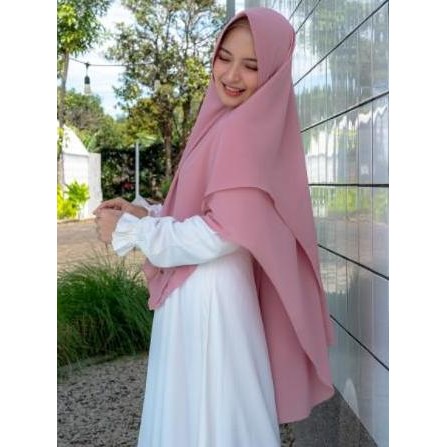 KHIMAR LANCIP (L) CERUTY 2LAYER JILBAB INSTAN /KHIMAR BY ELHASNA HIJAB