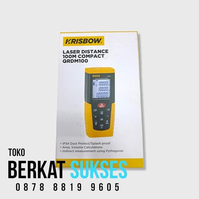 Laser Distance Meter Krisbow Meteran Laser 100 Meter 10106768 Krisbow Kp 1030
