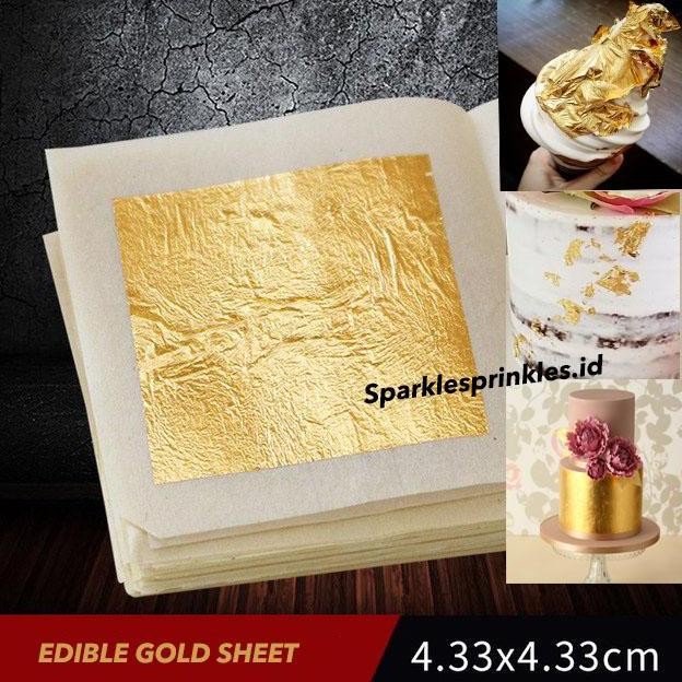 

EDIBLE GOLD SHEET LEAF 24K BISA DIMAKAN