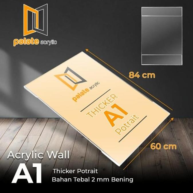 

TERBARU - akrilik wall A1 / acrylik / thicker / akrilik dinding brosur 2MM