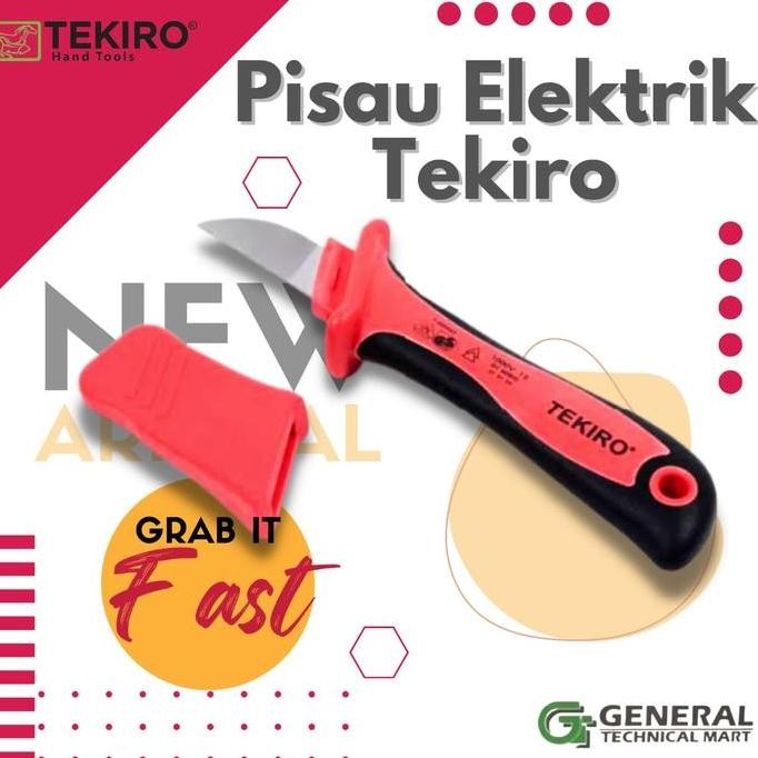 

TEKIRO- pisau potong kabel listrik/elektrik/insulation cutter-merah