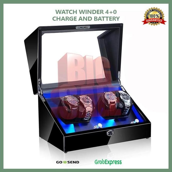 Watch Winder Pemutar Jam Tangan Otomatis 4+0 Slot Japan Motor Warranty