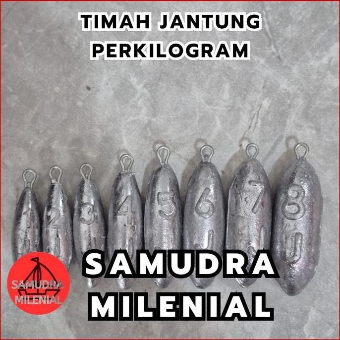 Timah Jantung / Timah Pemberat Pancing Jaring BAGUS Ukuran J5 J6 J7 J8