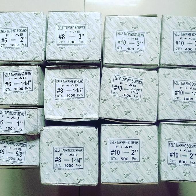 Sekrup Tapping Kepala Rata 6X1=2,5Cm /Sekrup Fh 6X1 Moonlion