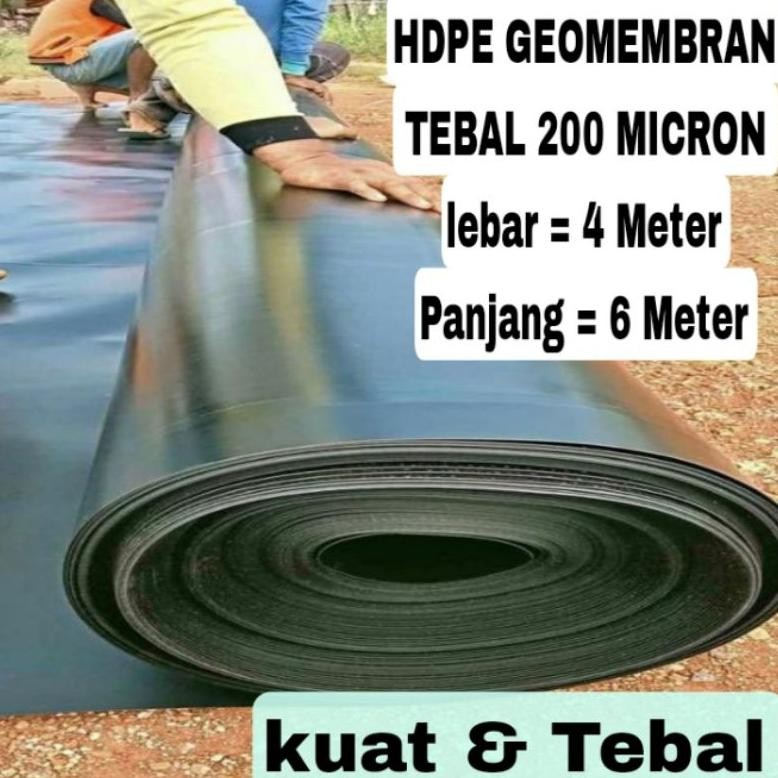 Geomembran Hdpe Ukuran 4x6 Meter Tebal 200 Micron