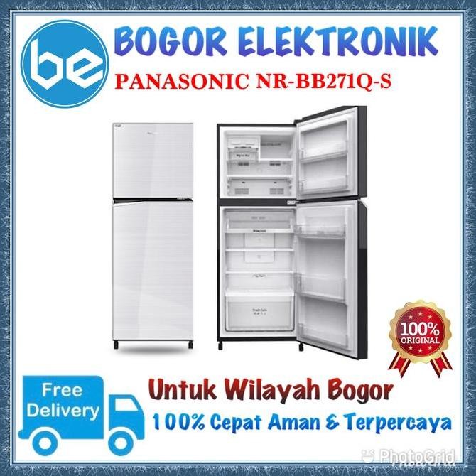 Panasonic Kulkas 2 Pintu Inverter | Nr-Bb271Q-S |Bb271Qs | Prime Fres