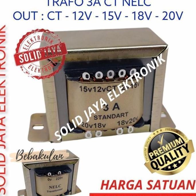 Dapatkan Segera TRAVO TRAFO 3A CT 12V 15V 19V 20V CT NELC KOTAK 3 A DISKON