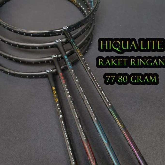 Raket Badminton HIQUA HI-QUA LITE GOLD/CHAMO/BLUE/RED LITE RINGAN 5U