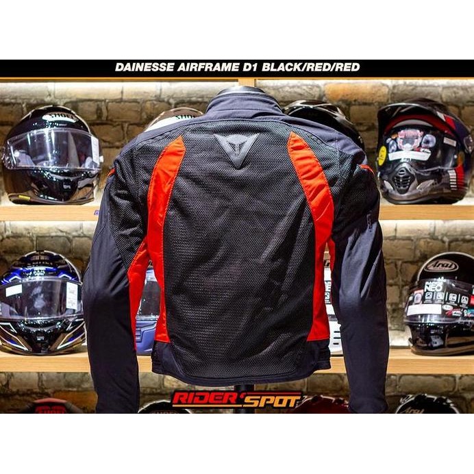 Jaket Motor DAINESE AIR FRAME D1 TEX BLACK/RED Original Jacket Touring murah