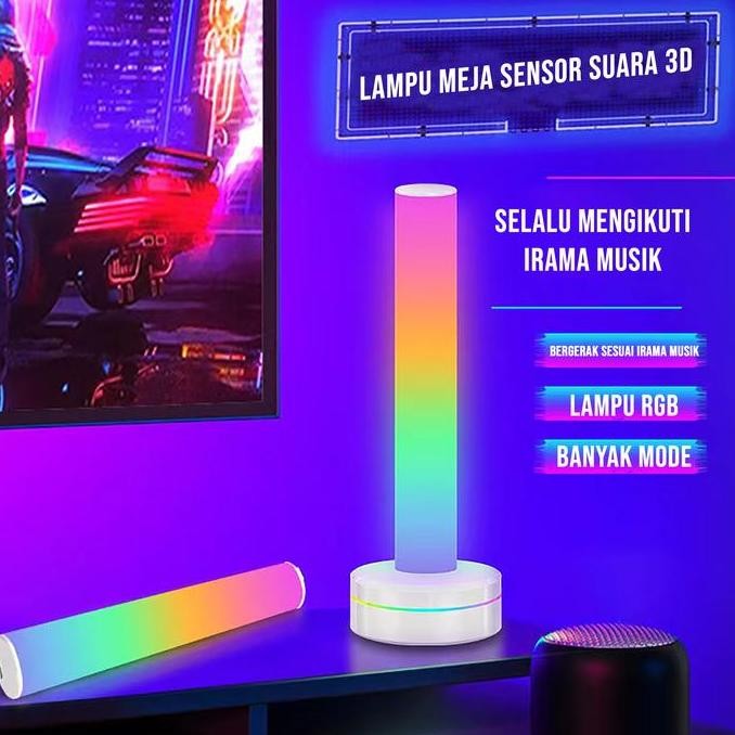 Lampu Led Rgb Bar Strip Spectrum Audio Indicator Music Sound Control Lamp Music Atmosphere Light/Lam