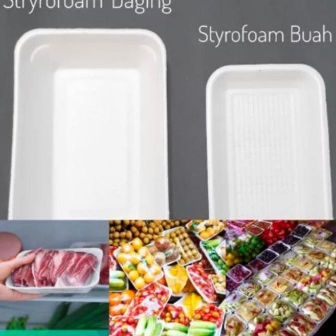 Foam Tray Tr-1 Styrofoam Tray Buah Tr 1 / Tr1 Isi 250 Pcs