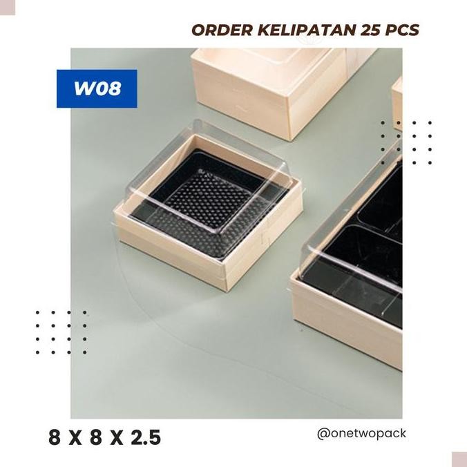 

[25 Pcs] W08 Wooden Mini Box 8X8Cm Box Mini Pancake