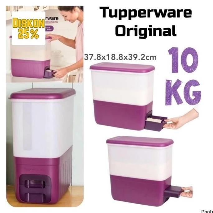 Tupperware Promo Tempat Penyimpanan Beras 5 Kg Rice Smart