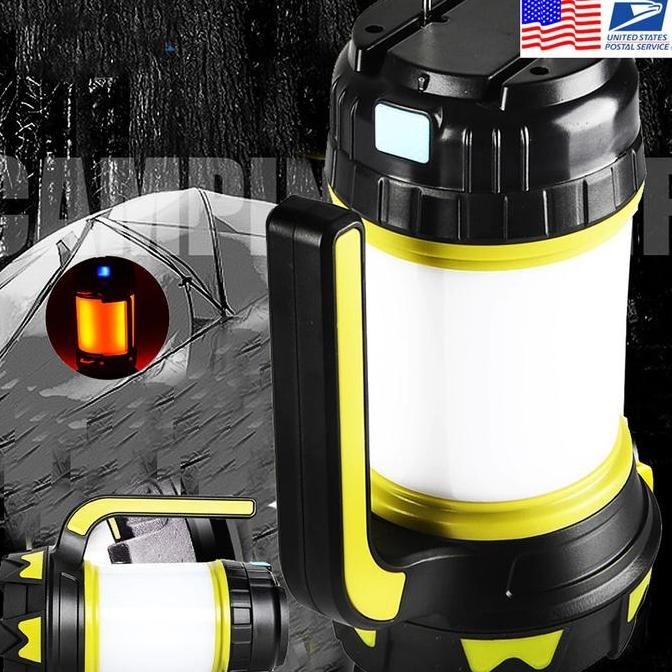 Senter LED Portable Flashlight Super Bright 4 Modes Power Bank 40W T6