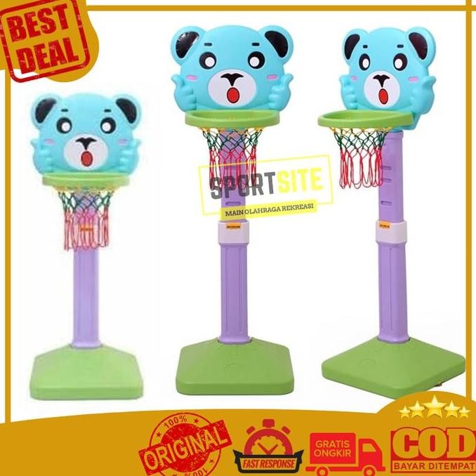 Labeille ID Panda Basketball Mainan Anak Ring Bola Basket Set Basketball Hoop