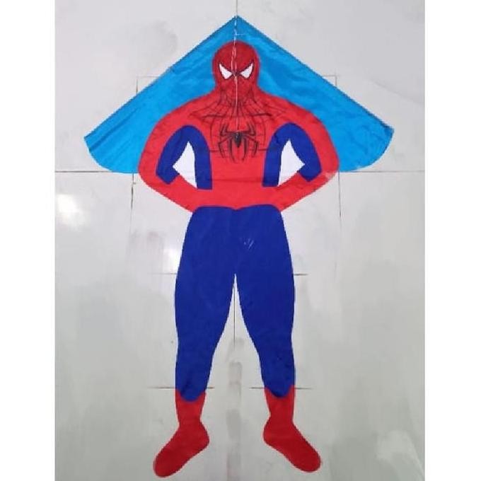 LAYANGAN KAIN KARAKTER SUPERHERO SPIDERMAN / Layang Layang Lipat