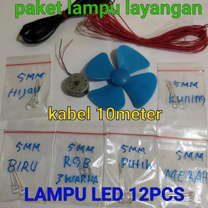 paket dinamo layangan lampu layangan kipas led layang layang murah