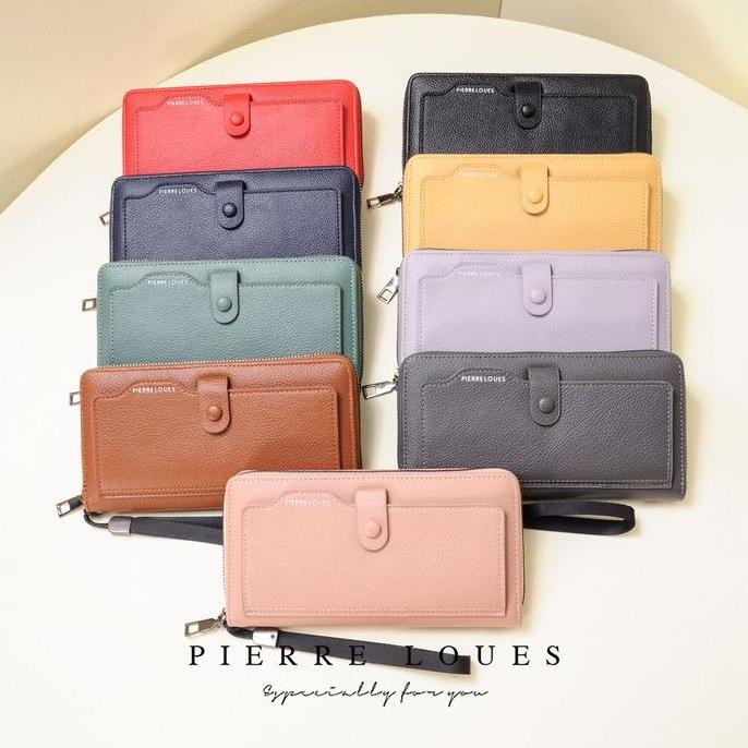 COD Dompet Panjang Wanita Kulit PU PIERRE LOUES PIERRE LOUES Serena Wallet