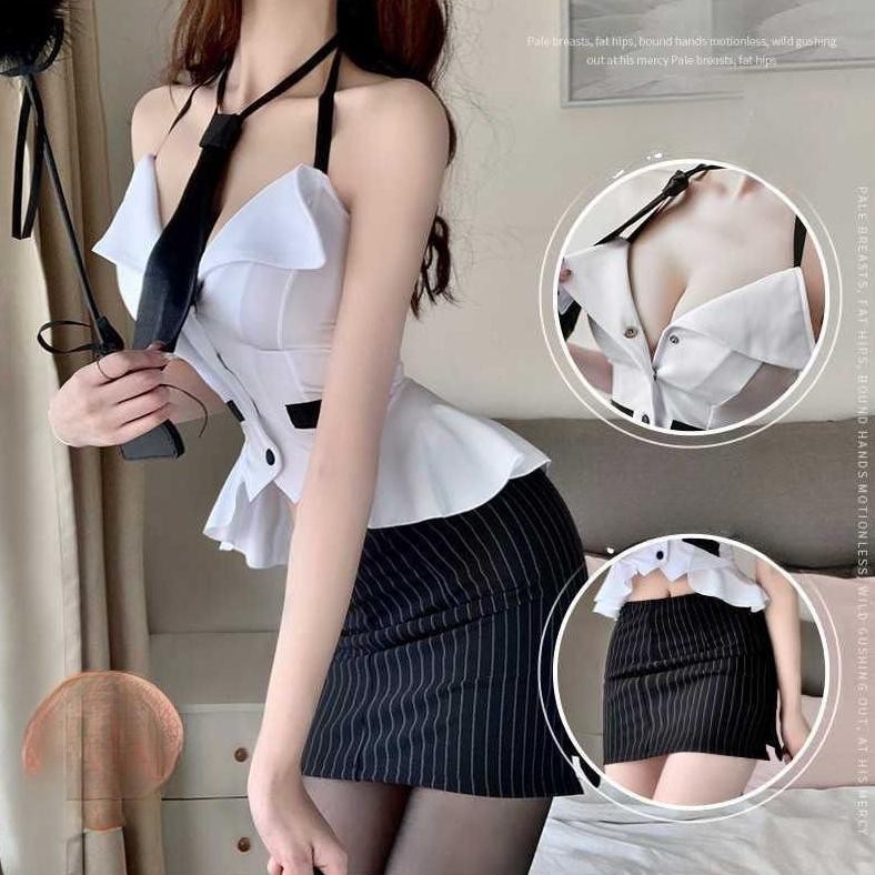 koala69 Set dua potong seragam seksi sekretaris cosplay seksi