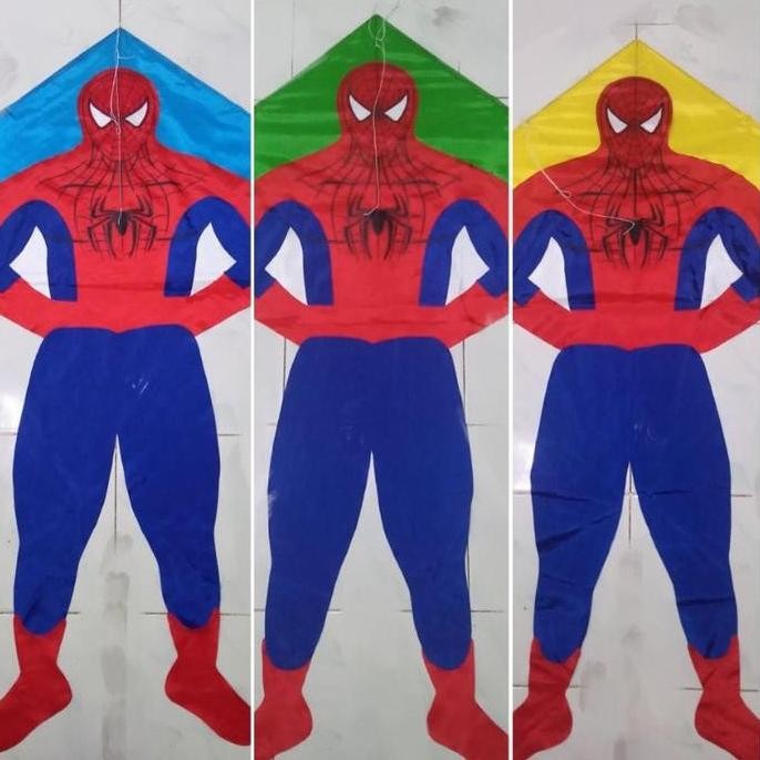LAYANGAN KAIN KARAKTER SUPERHERO SPIDERMAN / Layang Layang Lipat