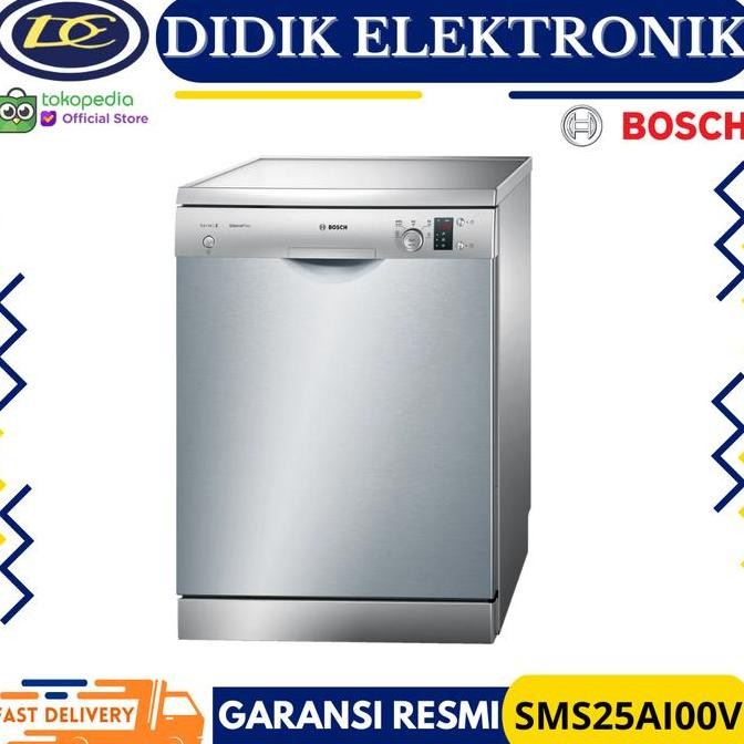 Dishwasher Bosch SMS25A100V Free-standing 60cm Seri 2 Brushed steel anti-fingerprint