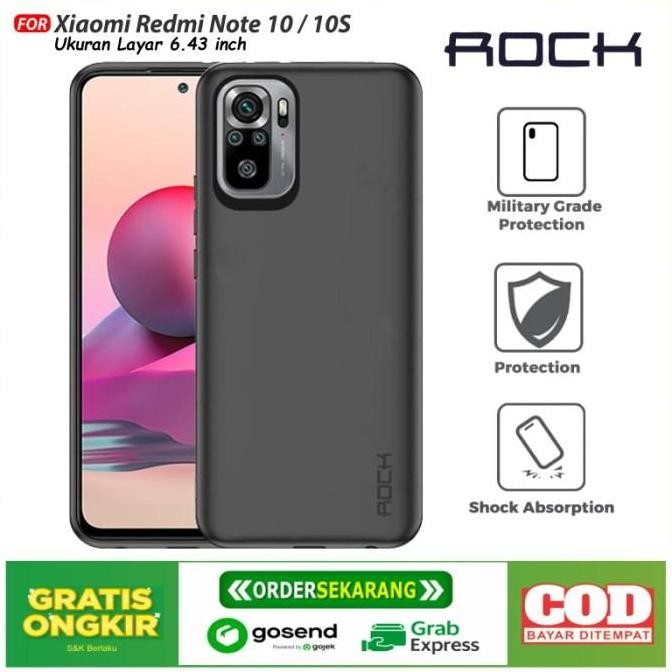 SoftCase Black ROCK Xiaomi Redmi Note 10 / 10s Silicon BlackMatte Dove