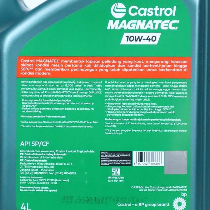 Ready OLI CASTROL MAGNATEC 10W-40 4L GALON - OLI CASTROL MAGNATEC 10W40 4L