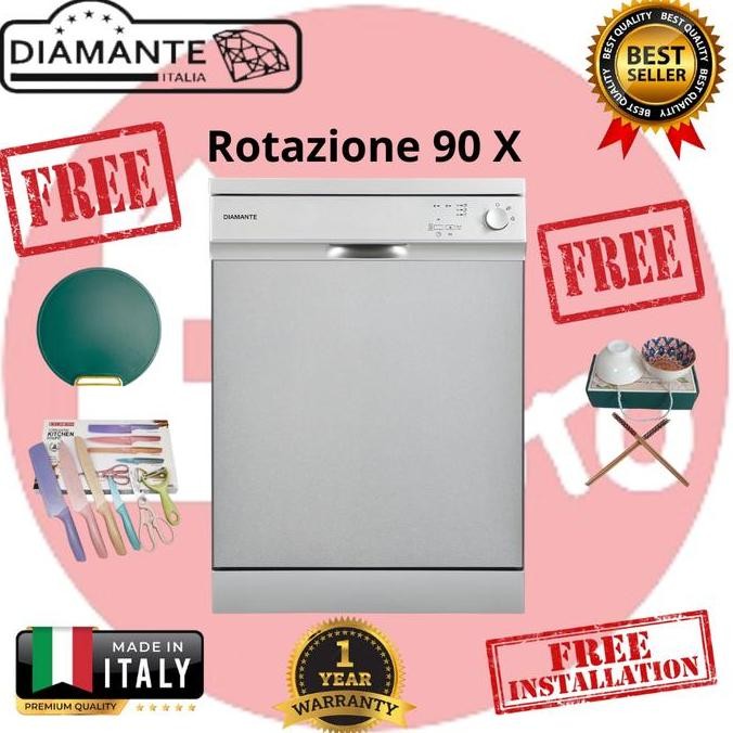 Dishwasher Diamante Rotazione 90 X Freestanding Dishwasher