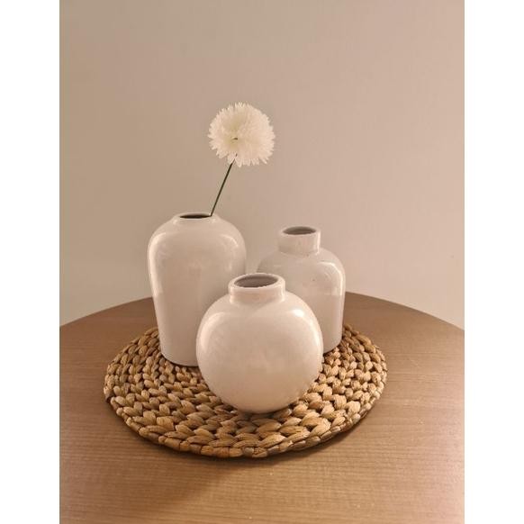 Keramik/Vas Sett Willey New Desain Minimalis (Dapat 3 Vas)